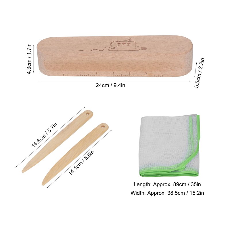 Tailor Wooden, Mesh Finely Polished Beech Bamboo Quilters, Sewing Tool