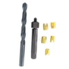 12Pcs Thread Repair Kit, M6 x 1mm (Outer diameter M9 x 1） Self Tapping Thread Insert Drill Bit Installation Tool Useful Carbon Steel Hand Tool Set for Auto Repairing