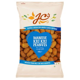 J.C.'S QUALITY FOODS BBQ Kri Kri Peanuts, 330 g, Barbeque