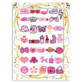 Pink Girls Decoration Charms, Cute Girly Charm Gift for Girls Kids Teens Women Adults-35Pcs