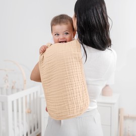 Comfy Cubs Muslin Burp Cloths Baby 50 x 25 cm, Pack of 6 - Large 6-Layer Ultra-Absorbent 100% Cotton for Babies Drool & Messes - Soft & Gentle Burp Cloth Baby Set for Boys & Girls - Multi Girl