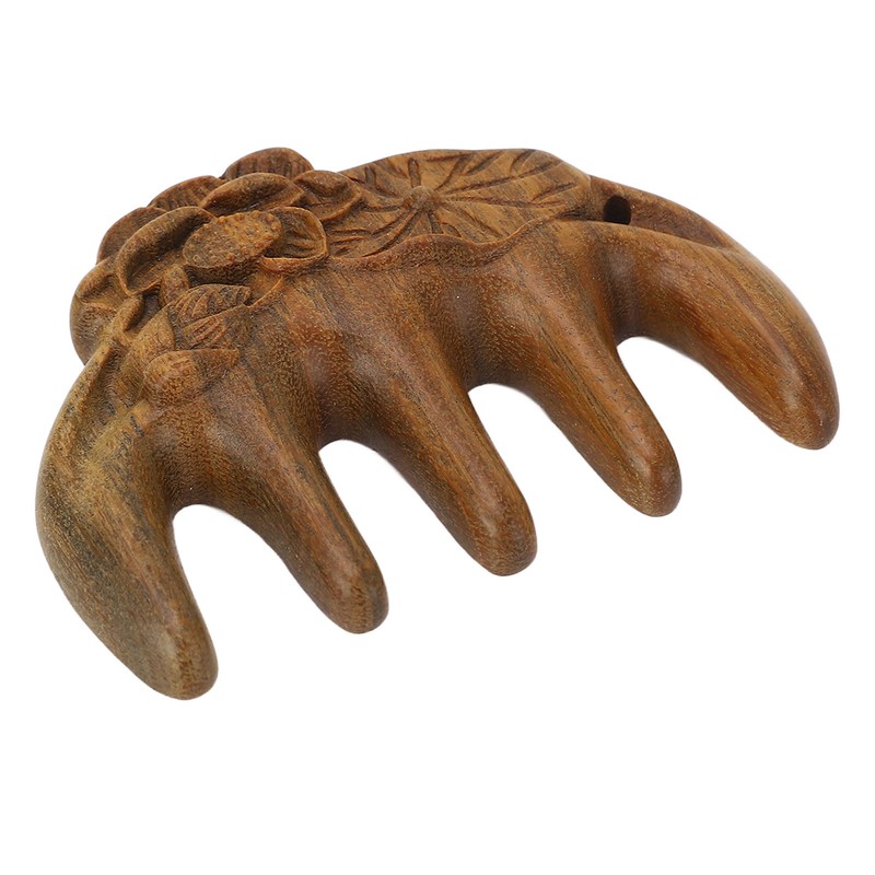 Massage Hair Comb Head Scalp Meridian Comb Y Shape Wooden