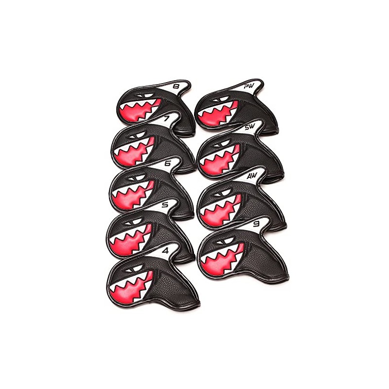 Golf Iron Covers Headcovers Shark Pattern 4-9, Pw, Aw, Sw