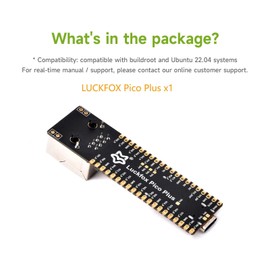 LUCKFOX -Pico-Plus with Ethernet Port -RV1103 Linux Micro Development Board, with ARM Cortex-A7/RISC-V MCU/NPU/ISP, 16Bit DRAM DDR2, Support GPIO, UART, SPI, I2C, USB, with Camera Interface and Micro