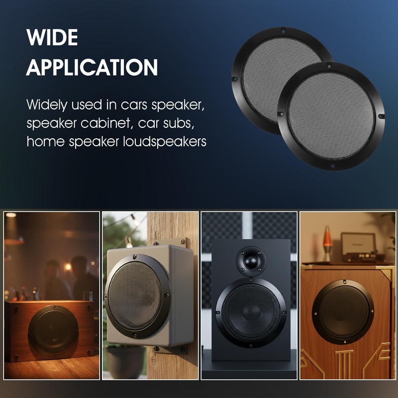 2PCS 5 Inch Speaker Grill Universal Speaker Covers ABS Plastic