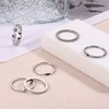 JeryWe 6 Pcs Stainless Steel Rings for Women Set Silver