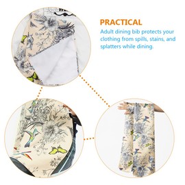 Healifty Adult Dining Scarf Fashion Printed Adult Bib Adult Clothing Protection