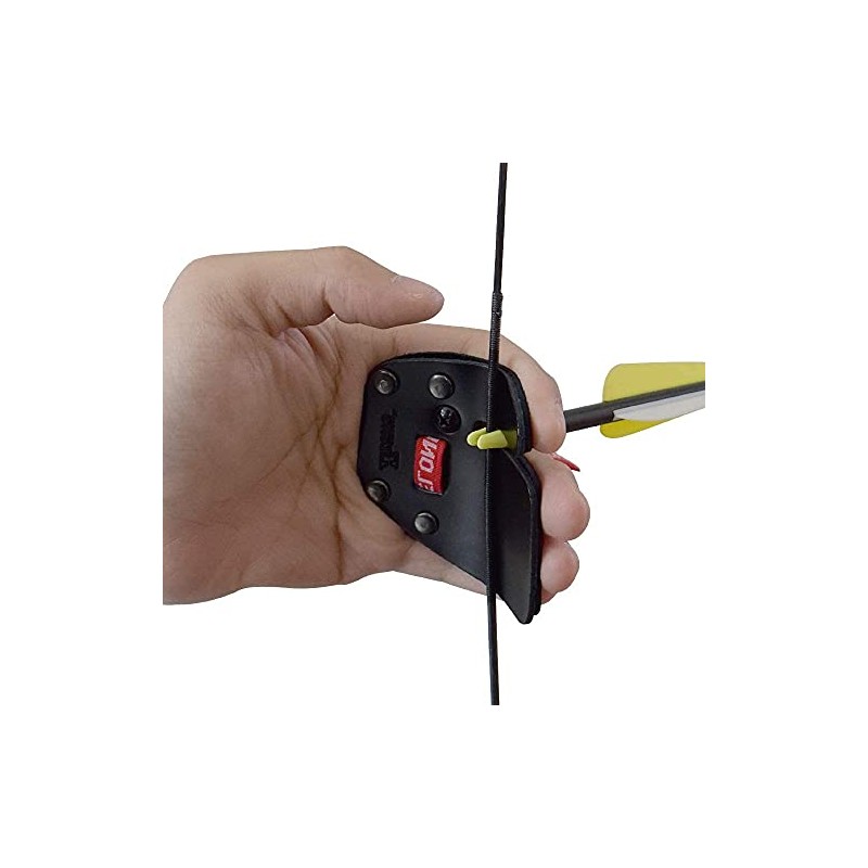 ELONG OUTDOOR Leather Archery Finger Protection Pad Glove Tab Bow