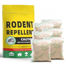 Rodent Repellent Indoor, Mice Repellent for Garage, Mouse Repellent Pouches with Peppermint, Keep Mice Away, Mouse Deterrents Outdoor, Rat Repellent for House, Car Engines - 6 Pack