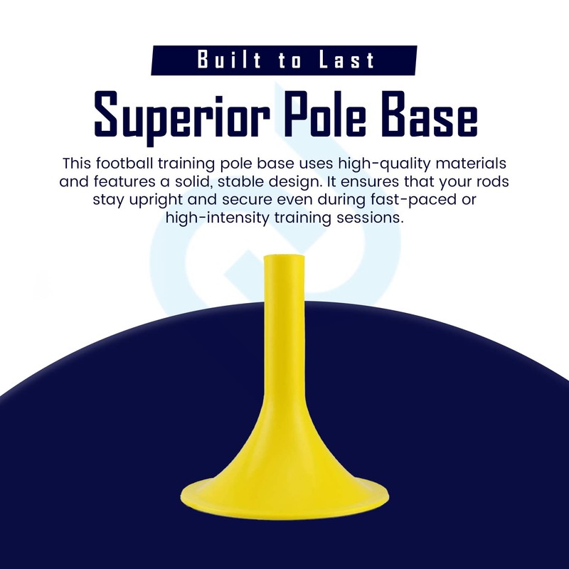 Slalom pole base 1.25"(30mm) - Yellow
