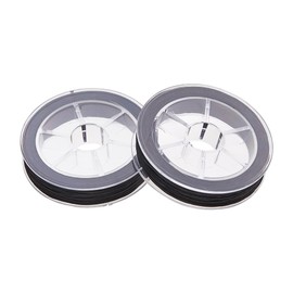 DICOSMETIC 131.23 Yards Bracelet Making String 0.4mm White Stretchy Thread Cord Beading Thread for Seed Beads Elastic Bracelet String Cord for Bracelets Necklace Jewelry Making, 65.62 Yards(60m)/Roll