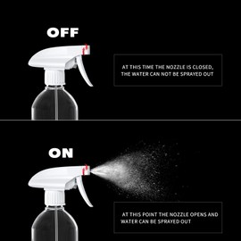 SCOOYUCK 3 Pack Plastic Spray Bottles, 16.9oz/500ml Water Spray Bottle, Empty Spray Bottles, for Cleaning Solutions, Plants, Pet, Essential Oils, Hair (Clear)