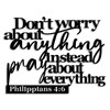 Pigort Scripture Metal Wall Art-Instead Pray About Everything Sign-Philippians4:6 Bible