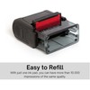 Self Inking Rubber Stamp, Refillable Red Ink Preinstalled with Popular