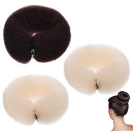 Gatuida 3Pcs Hair Bun Maker Nylon Curl Hair Roller Ponytail Holder DIY Hair Styling Accessories for Quick Beautiful Hairstyles Safe Durable for Women