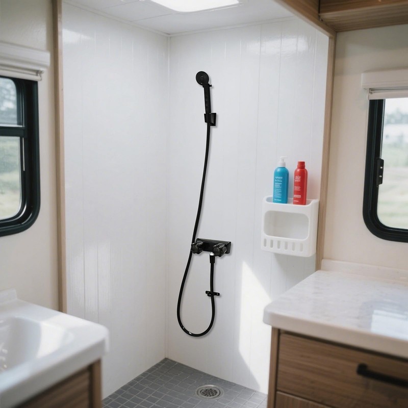 XhuangTech 4" RV Shower Faucet with Handheld Shower Head &