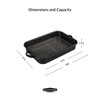 Granite Ware Open Roasting Pan with Flat Rack (Speckled Black)