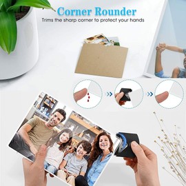 Yuentoen Paper Corner Rounder,4mm Corner Rounder Punch,Round Corner Punch Tool for Paper Crafts, Photo, Cardstock, DIY Projects, Laminate, Card Making and Scrapbooking(Black）