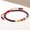 Jewever 7 Chakra Bracelets for Women Real Stone Lucky Rope