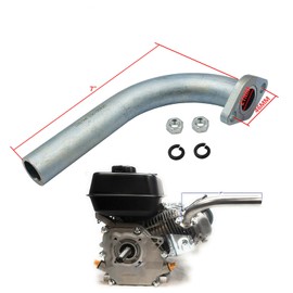 LOSTAR Exhaust Pipe Fits Predator 212cc GX160 GX200 Go Kart & Mini Bikes