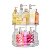 Roninkier 2-Tier Clear Lazy-Susan Turntable – 11-Inch Pantry Spice-Rack Cabinet-Organizer