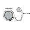 Foldable Purse Hook, 1Pcs Orange Folding Handbag Round Flash Drilling