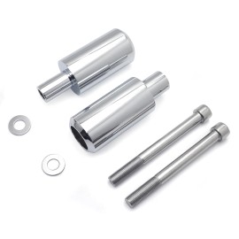 HONGK Chrome Extended Frame Sliders Crash Protectors For 2003-2006 Honda CBR 600RR