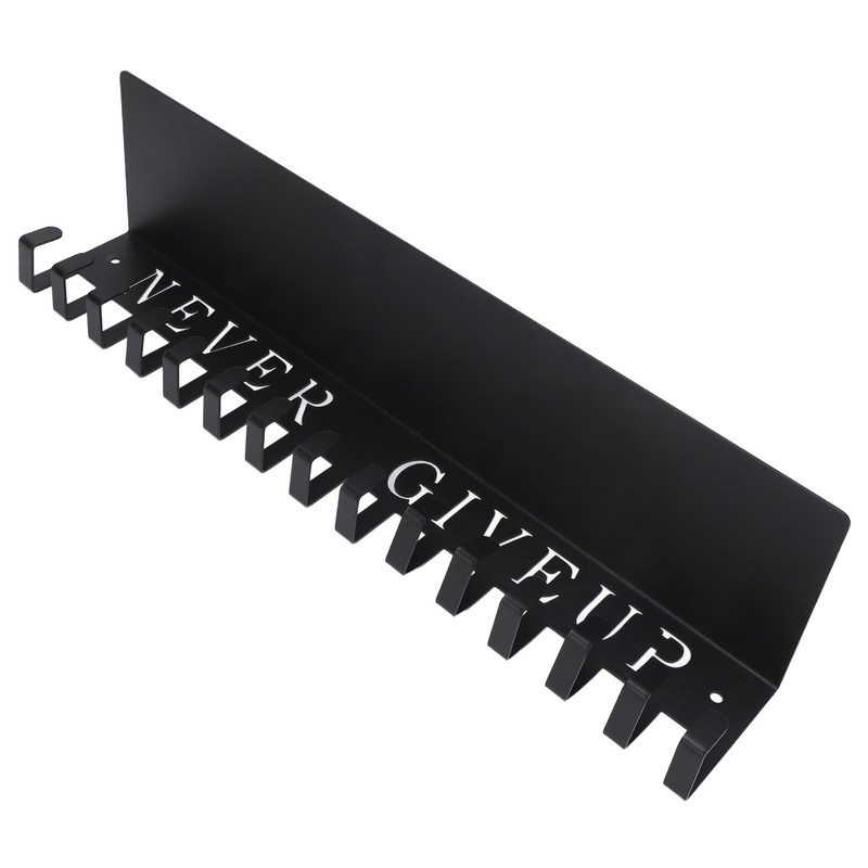 Medal Display Hanger Never Give Up Sturdy Shelf with Hooks