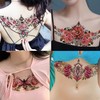 Chloe10 Temporary Underboob Tattoos Breast Tattoos Flowers Tattoos 10 Sheets