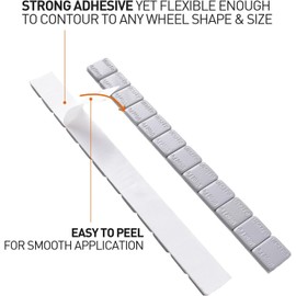 1/4oz, 0.25oz, Gray, Adhesive FE Stick on Wheel Weights 576PCS - USA Made White Tape - 1 Box -576 PCS