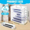 MUXHEL 2PCS 6 Tier Plastic Pencil Box Clear Pen Storage