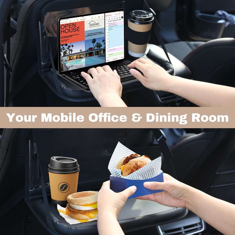 JEYODA Car Back Seat Organizer with Tablet Holder - Multi-Pocket