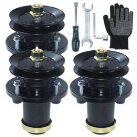 LAWNEAGLE 3 Pack Greased 539131898 Spindle Assembly with 532173434 Mandrel Pulley Replace Husqvarna 539131898 Husqvarna Spindle Assembly 539131898 for Husqvarna TS348 TS348D YT48DXLS GT48DXLS Tractors