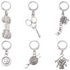 KitBeads 6pcs Tibetan Sewing Charms Mixed Styles Button Scissors Pendant