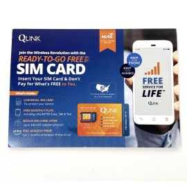 QLINK Wireless 5G Sim Card Kit Includes Sim Card And Adaptor NEW SEALED