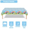 Fogcosy Blue Easter Table Cloth,Easter Decorations Wipe Clean Tablecloth,Egg Chick