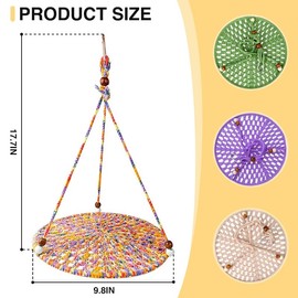 hokable Reptile Hammock, Reptile Hammock Swing Hanging Bed for Bearded Dragon Lizard Snake Gecko Chameleon Parrot Hamster Small Pets （9.8"*17.7" Multicolor）