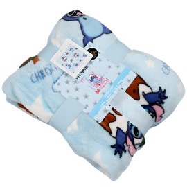 Divas World Lilo & Stitch Throw-Super Soft Warm Sofa-Fleece Bed-Cosy Blanket-Home Décor-Novelty Gift