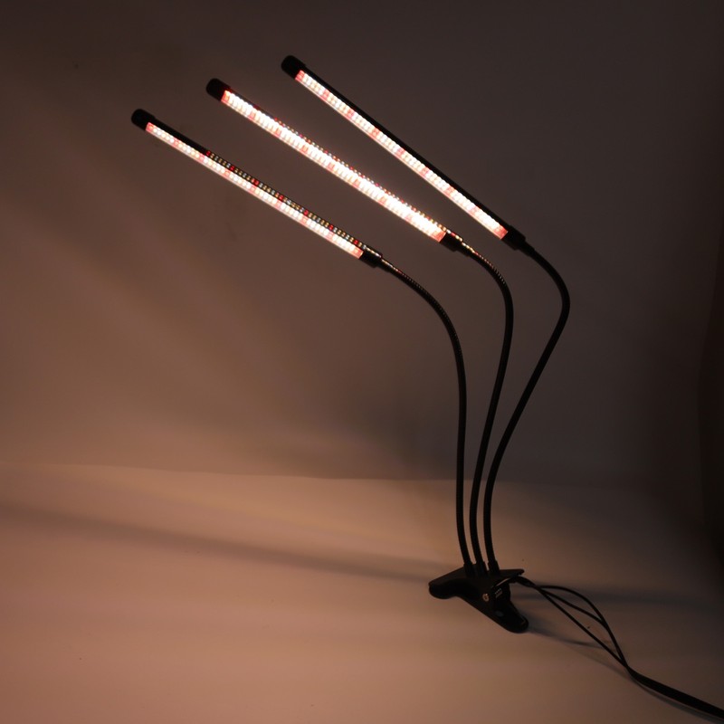 3 Head Clip Plant Light Full Spectrum Red White Warm