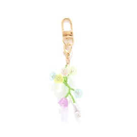 Lily of the Valley Flower Keychain for Women Cute Bag Charms Purse Charms Car Keychain Accessories Handbag Decor Gift