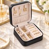 Travel Jewelry Organizer for Rings & Necklaces – Compact Leather
