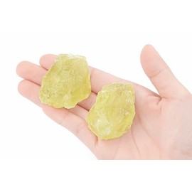 QINJIEJIE QINJIEJIE Citrin Kristall Gro?e Kristall Rohstein 2 Stck 100% Natursteine Kristalle Raw Steine Premium Wasserstein fr Meditation Reiki Dekosteine