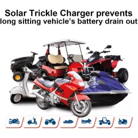 Eco-worthy 10W Solar Battery Charger Waterproof Trickle Charger For Car Rv Boat Atv