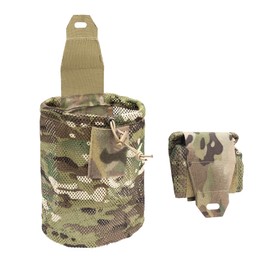 IDOGEAR SPORTS Tactical Molle Dump Pouch Foldable Mag-Net Drawstring Recycle Pouch Recovery Tool Pack for Molle Belt Tactical Vest Backpack (Multi-camo)