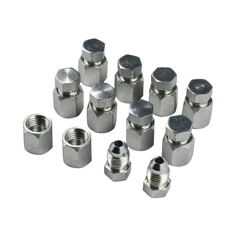 Neeseelily 10PCS JIC-04 Cap and Plug Set 1/4" 0304-C-04 2408-04