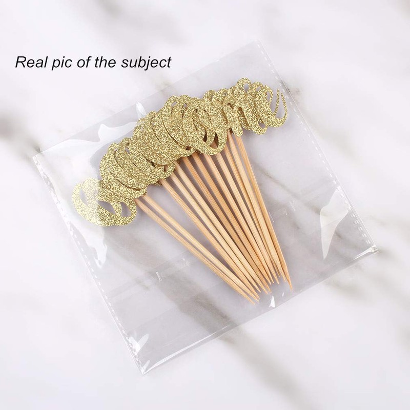 Pack de 24 piezas de decoración para cupcakes con purpurina