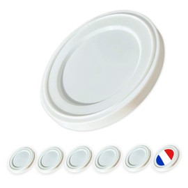 XILMARK Yoghurt Lids Compatible with La Fermière, Yogurt Lid 67 mm, Reusable Yogurt Lids, Adjustable Yogurt Jar Lids, Plastic Lids for Large Yoghurt Cups (Pack of 6)