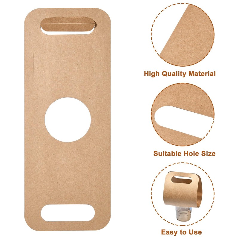 LiQunSweet 50 pcs Kraft Paper Cup Carrier Portable Disposable Holder