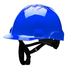 Bullard 3-Rib Vector Safety Helmet, Type II Including 4-pt Ratchet Suspension and Chinstrap, Kentucky Blue
