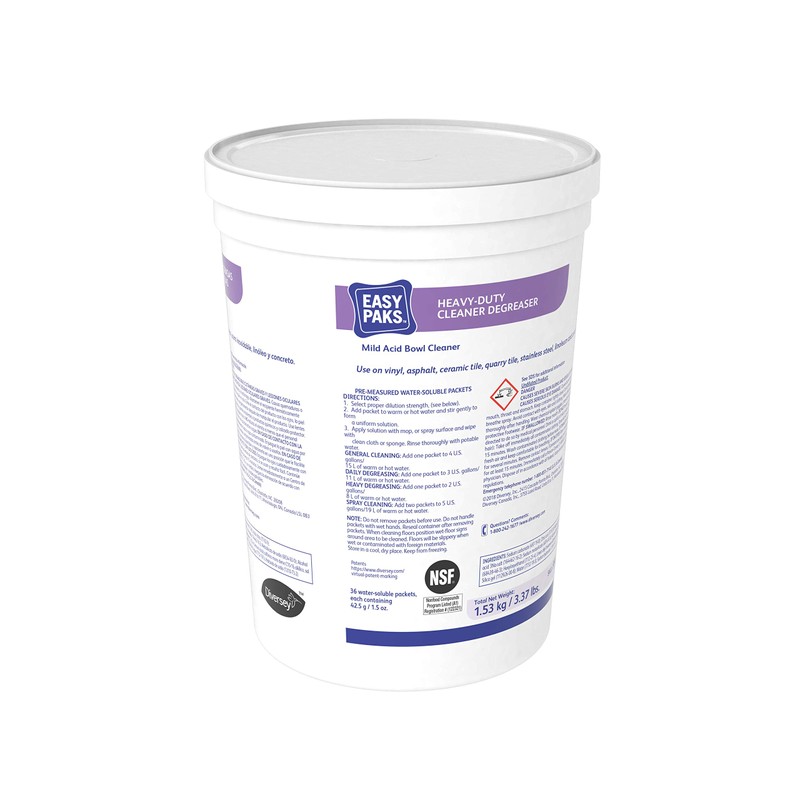 Diversey 990682 Easy Paks Heavy Duty Cleaner & Degreaser, Non-Corrosive